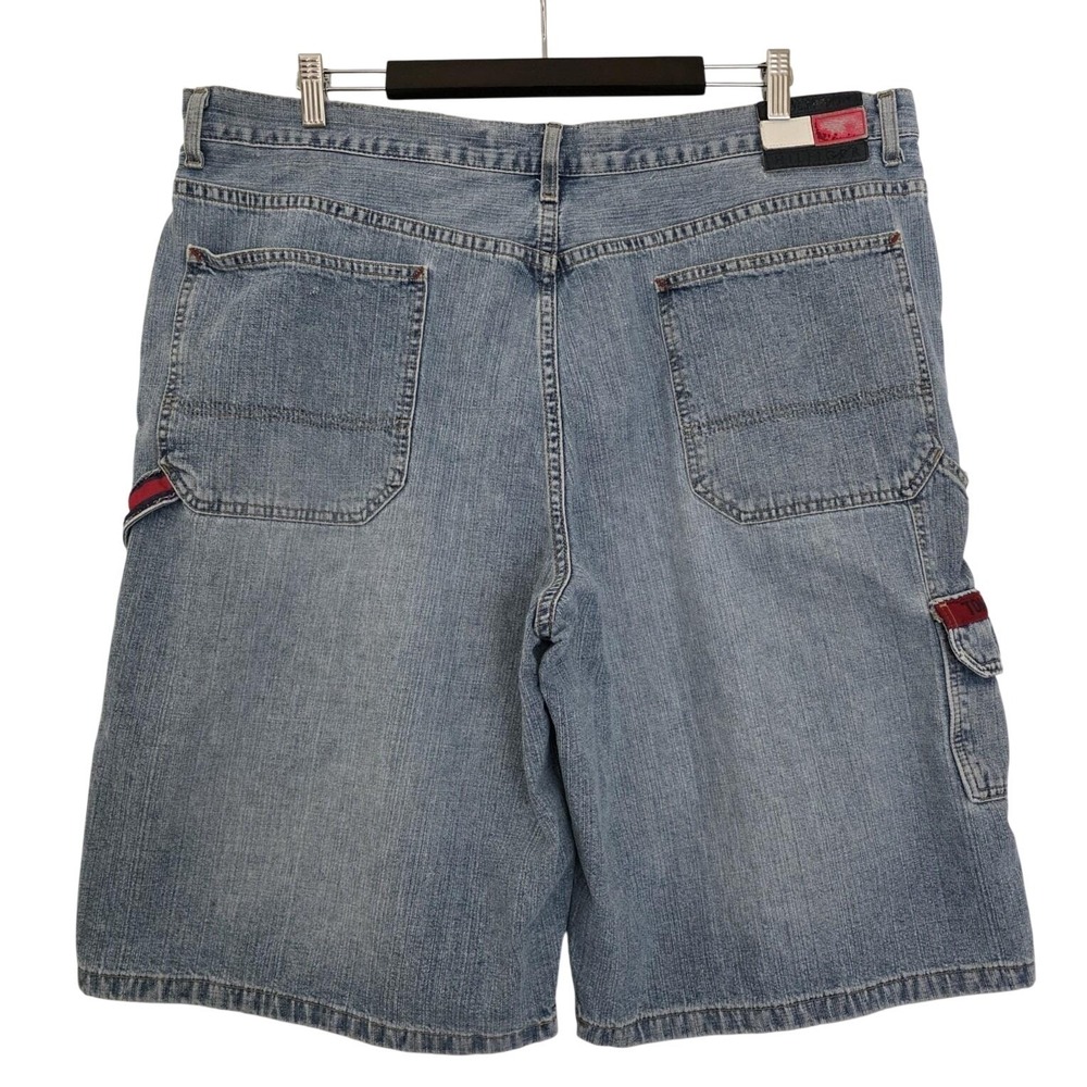Tommy Jeans Mens Blue Light‎ Wash Carpenter Denim Shorts Hammer Loop Vintage 90s